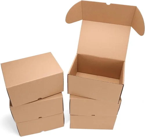 Vista 15 de Cajas de envío pequeñas de 9 x 6 x 2 pulgadas, juego de 6 cajas de Marrón