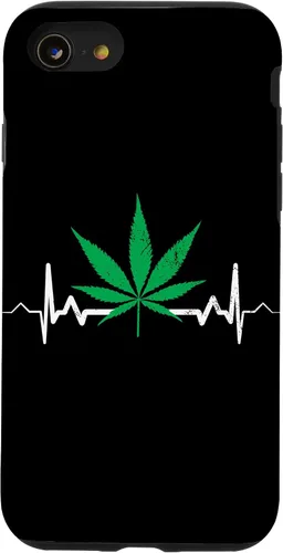 Vista 18 de Weed Heartbeat Pot Cannabis Leaf Marijuana 420 Stoner Gift Case for iPhone 17