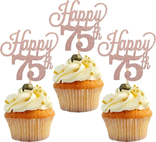 Vista 34 de Paquete de 24 adornos para cupcakes con purpurina número 15, quince cumpleaños, decoración para cumpleaños de 15 años, suministros de fiesta de Negro