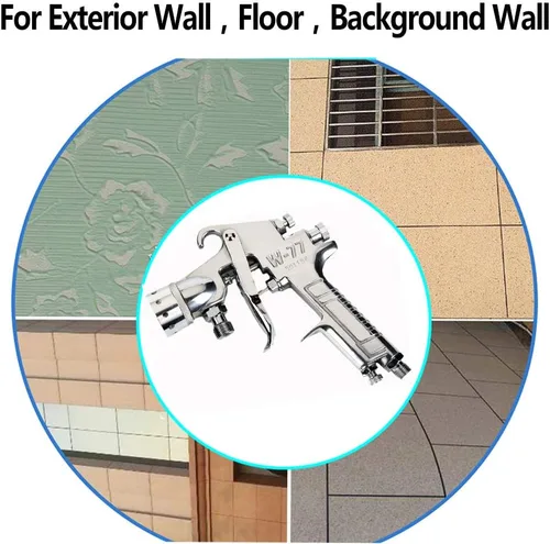 Vista 7 de Pulverizador neumático de pintura de alimentación a presión,Pistola de pulverización de aire para pintura de pared,Pintura de capa principal 0.098 in