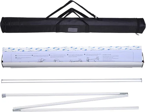 Vista 5 de Instahibit 33"x79" retráctil enrollable para arriba Banner Stand Pop Up Banner Feria comercial