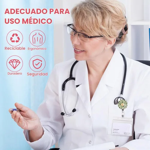 Vista 6 de Boao 10 soportes retráctiles para tarjetas de identificación con clip de cocodrilo con clip de cocodrilo para tarjetas
