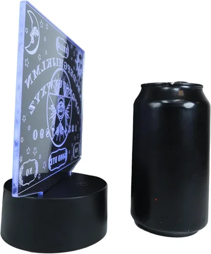 Vista 6 de Ebros Gift Ouija Spirit Board Eye of Providence Pentagram Grabado Cristal Acrílico Transparente LED Luz Nocturna Mistificante Oracle Wicca Magia