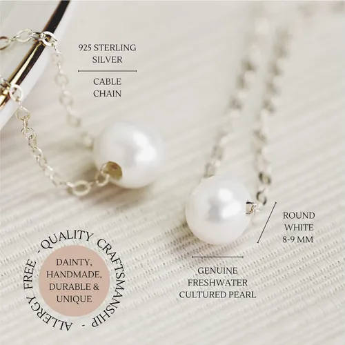 Vista 13 de Graduation Gifts for Her Daughter Congrats Grad Necklace Pearl 18 Inches