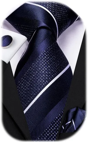 Vista 78 de Dubulle Corbata tejida de cachemira para hombre y gemelos de pañuelo para hombre, conjunto de gemelos para boda formal y negocios