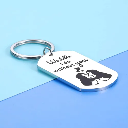 Vista 5 de Divertidos regalos de pingüino, llavero de San Valentín para mujeres, hombres, novio, novia, regalo para marido, esposa, cumpleaños, boda