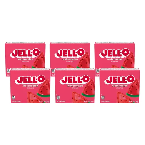 Vista 40 de Jell-O Postre de gelatina sin azúcar, plátano fresa (paquete de 4)