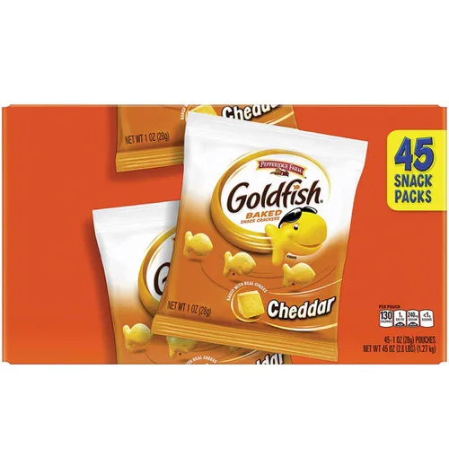 Vista 15 de Goldfish Colors Cheddar Galletas horneadas para aperitivos, bolsa de 6.6 onzas