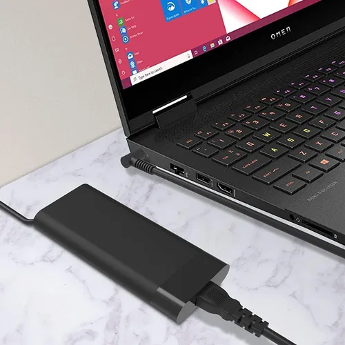 Vista 5 de Adaptador de CA de 200 W, cargador para laptop compatible con HP Omen Pavilion 15 16 17 15t 17t Gaming Laptop, ZBook 15 15u Fury Studio Power G3 G4