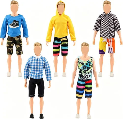Vista 2 de SOTOGO 27 piezas de ropa y accesorios para muñecas de 12 pulgadas, incluye 12 juegos de ropa casual, chaqueta de carrera, pantalones, zapatos