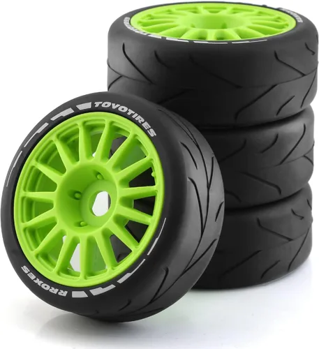 Vista 7 de Lifehead 1/8 Escala 4.055 in Diámetro Exterior RC Flat Track Car Rally Coche Neumáticos y llantas para HPI WR8 HSP Hobao ARRMA Redcat Losi Kyosho