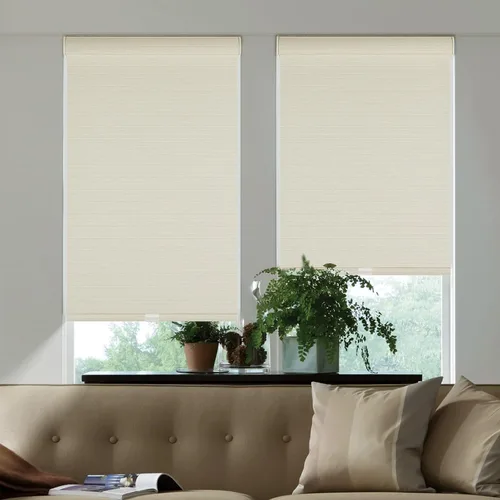 Vista 2 de Tonature Persianas Enrollables sin Cordón 100% Opacas para Ventana, Cortinas Enrollables con Tela Texturizada, Protección UV, Persianas