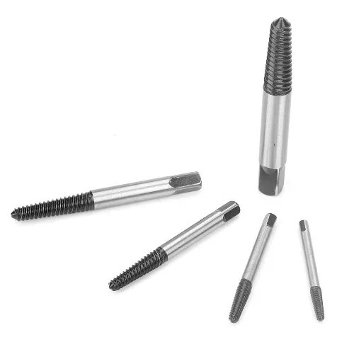 Vista 6 de Juego de extractor de pernos, herramienta de extracción de tornillos, 5 pernos oxidados de acero al cromo vanadio para corrección de rosca