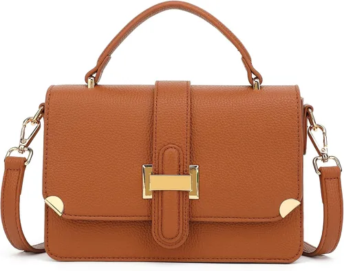 Vista 12 de LL LOPPOP Bolsos de hombro con asa superior para mujer, elegantes y pequeños, de cuero, estilo cartera