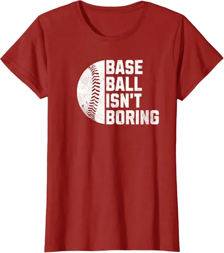 Vista 68 de Camiseta Baseball Isn't Boring, Negro