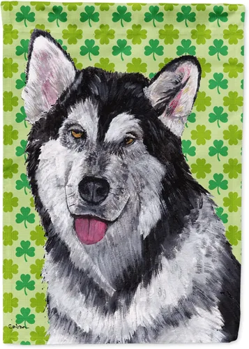 Vista 57 de Caroline's Treasures SS4442GF Affenpinscher Bandera de jardín con retrato de trébol del día de San Patricio para buzón, bandera decorativa