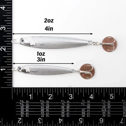 Vista 2 de Dr.Fish Anzuelos de Jigging Cuchara de Jigging para Pesca en Agua Salada Señuelos de Casting Cuchara de Metal para Pesca en Surf Señuelos