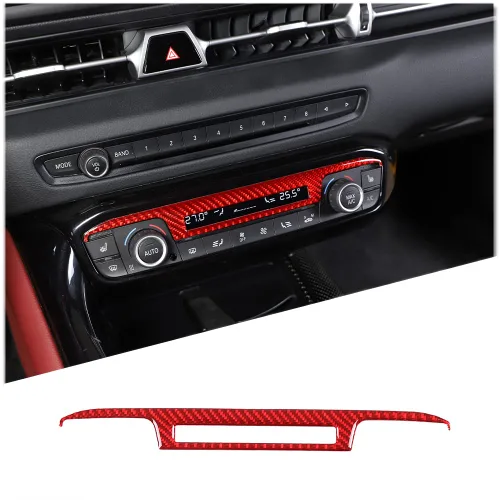 Vista 7 de Marco de panel de interruptor de aire acondicionado de fibra de carbono suave compatible con Toyota Supra GR A90 A91 MK5 2019-2026, consola central