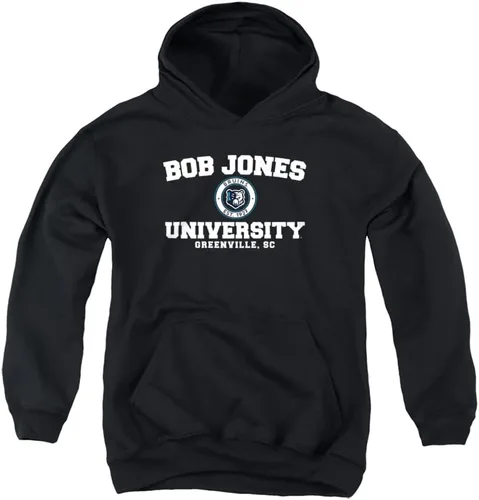 Vista 9 de LOGOVISION Sudadera con capucha oficial de Bob Jones University con logotipo circular para niños y niñas