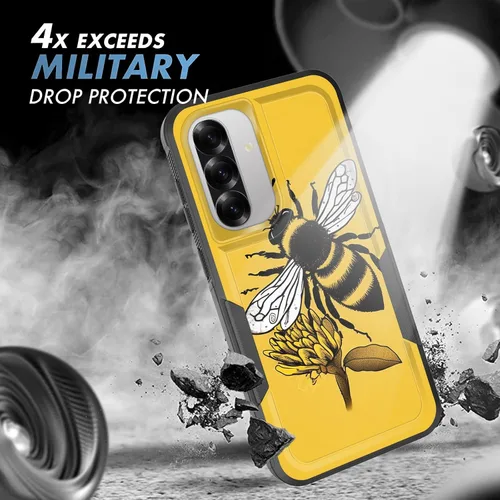 Vista 70 de Funda para Galaxy A14 5G, resistente de doble capa híbrida de policarbonato duro, goma suave, a prueba de golpes, funda protectora resistente