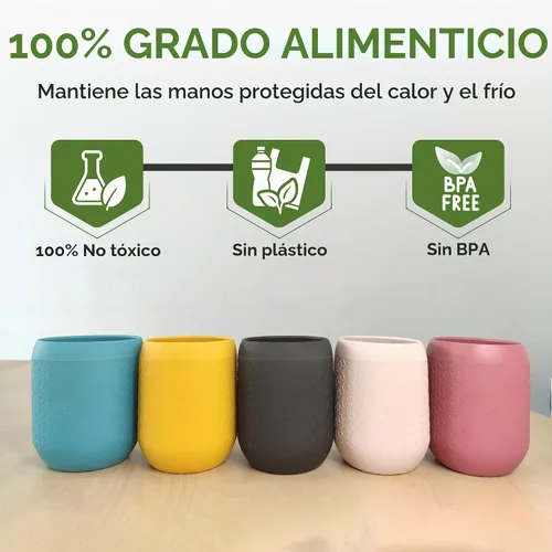 Vista 6 de Mason Jar - Funda de silicona, boca regular de 16 onzas, otoño e