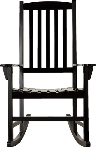 Vista 4 de Cambridge Casual Silla mecedora Bentley de madera maciza, color negro