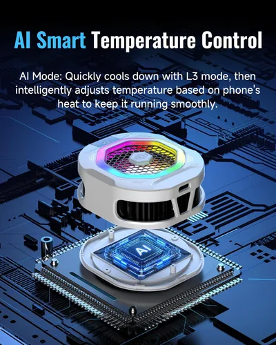 Vista 6 de Upgraded 32W, Magnetic Phone Cooler for MagSafe Black