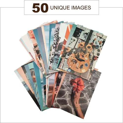 Vista 6 de PROCIDA Kit de collage de pared para adolescentes y niñas, bonita decoración estética de habitación, pósteres de fotos bohemias, decoración de pared