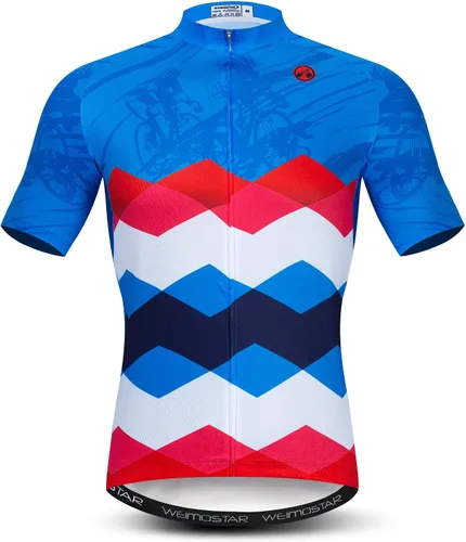 Vista 124 de Weimostar Hombre Ciclismo Jersey Manga Corta Bicicleta Ropa Multicolor Diamante