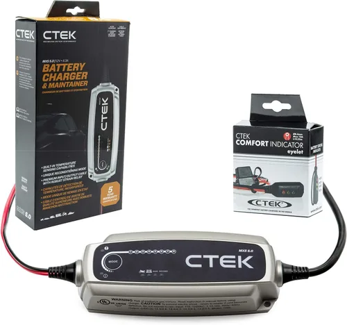 Vista 8 de CTEK (40-206) Cargador y mantenedor de batería MXS de 5.0-12 voltios con kit de césped y jardín