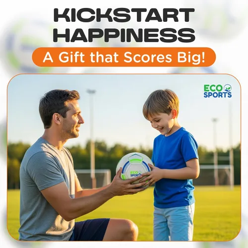 Vista 4 de Eco Sports Soccer Ball, Size 3, 4, & 5 PVC Free, Recycled TPU Material, Long Air Retention for Practice & Games BPA Free Non Toxic, Better Balls