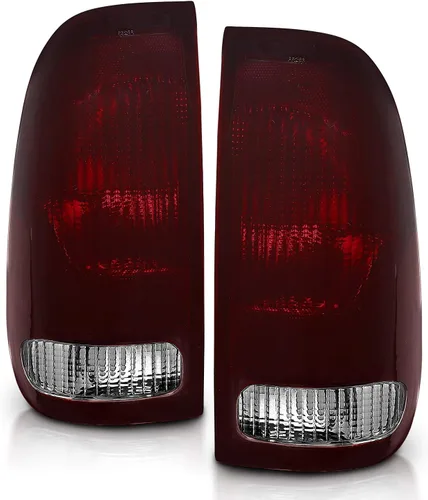 Vista 2 de AmeriLite Juego de lámparas de freno para Ford F-Series F150 F250 F350 SuperDuty color rojo humo estilo fábrica OE conjunto de luces traseras