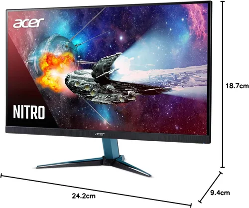 Vista 8 de Monitor IPS sin marco con tecnología AMD Radeon FreeSync, para juegos, Acer Nitro, Negro