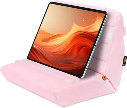 Vista 8 de MOSISO Soporte de almohada para tableta, soporte suave para tablet de regazo, base suave para tablet con bolsillos y ranura para lápiz capacitivo