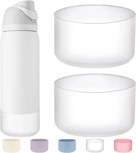 Vista 24 de WK IEASON 2 fundas de silicona para botella de agua Owala, base protectora para botella de agua Owala FreeSip Twist y Flip Flask accesorios