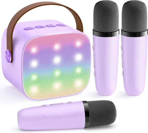 Vista 14 de YLL Máquina de karaoke para niños y adultos, regalos de cumpleaños para Negro