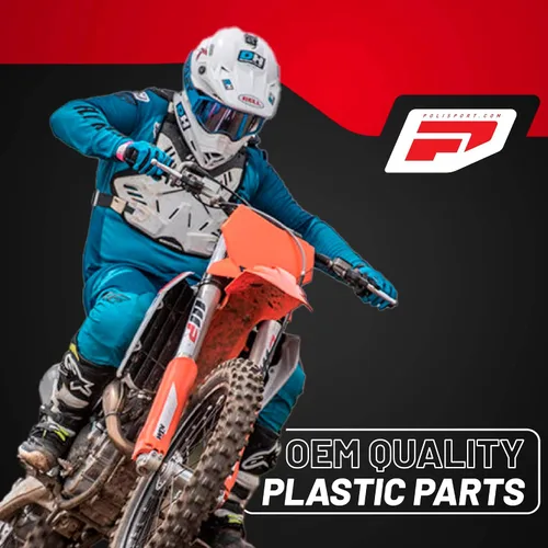 Vista 6 de Polisport Guardabarros delantero para motocross (MX) para moto todoterreno KTM EXC/EXC-F y SX/SX-F (2007-2013), calidad OEM, duradera, flexible