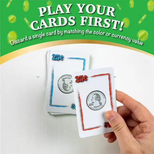 Vista 3 de Juego de cartas de cambio exacto - Juego educativo de conteo de dinero para niños