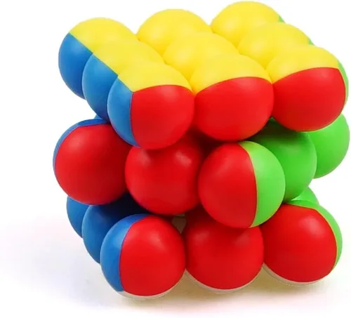 Vista 3 de CuberSpeed YJ - Cubo de bola de 3 x 3 pulgadas, 3 x 3 x 3 pulgadas, rompecabezas de cubo mágico sin calcomanías