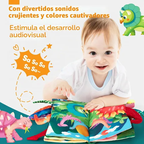 Vista 3 de hahaland Libros para bebés de 0 a 6 a 12 meses, juguetes sensoriales