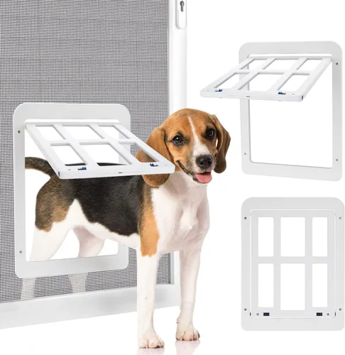 Vista 10 de Ownpets Puerta mosquitera para perros de 11 x 13, solapa magnética con Negro