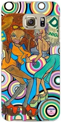 Vista 43 de MSOJ1C-ABWH-151-M827 Cute Dancers, Circle and Yellow Back Design by Artwork/for Xperia J1 Compact D5788/MVNO Smartphone (SIM Free Device)