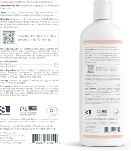 Vista 8 de Veterinary Formula Tratamiento clínico para el oído, 4 onzas y cuidado clínico Hot Spot & Itch Relief Medicated Spray