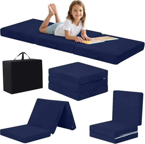 Vista 22 de MeMoreCool Colchón plegable de suelo para niños, tapete para siesta de suelo para dormir, guardería, cama plegable para niños pequeños, colchón