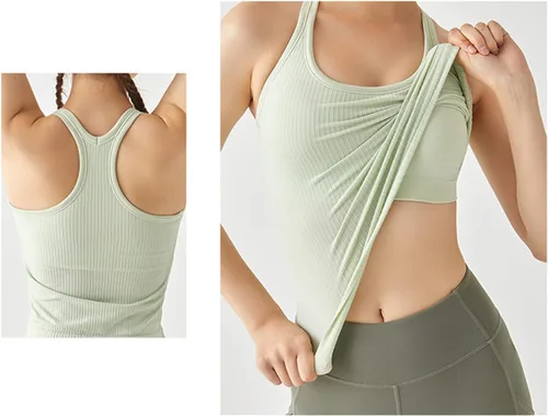 Vista 37 de sphinx cat - Camiseta corta de entrenamiento para mujer, camiseta sin mangas, acanalada, con espalda cruzada y brasier integrado