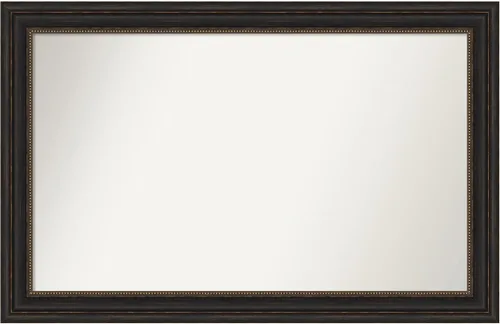 Vista 65 de Amanti Art Espejo de pared personalizado no biselado (25 x 25 pulgadas), marco de bronce acentuado, varios tamaños personalizados, espejo de baño