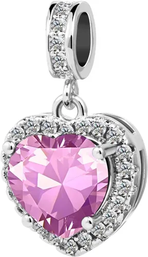 Vista 2 de KunBead Colgantes de enero a diciembre con piedra natal de amor y corazón compatibles con collar de pulsera Pandora