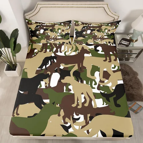 Vista 22 de Erosebridal Juego de ropa de cama de camuflaje para niños, sábanas de camuflaje militar, tamaño individual para adolescentes, jóvenes, adultos