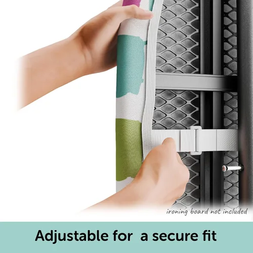 Vista 4 de oliso Funda para tabla de planchar – 100% algodón con almohadilla de fieltro profesional, se adapta a tablas estándar de 54 x 15 pulgadas – Ajuste