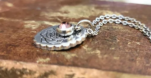Vista 59 de Birth Month Flower and Birthstone Necklace